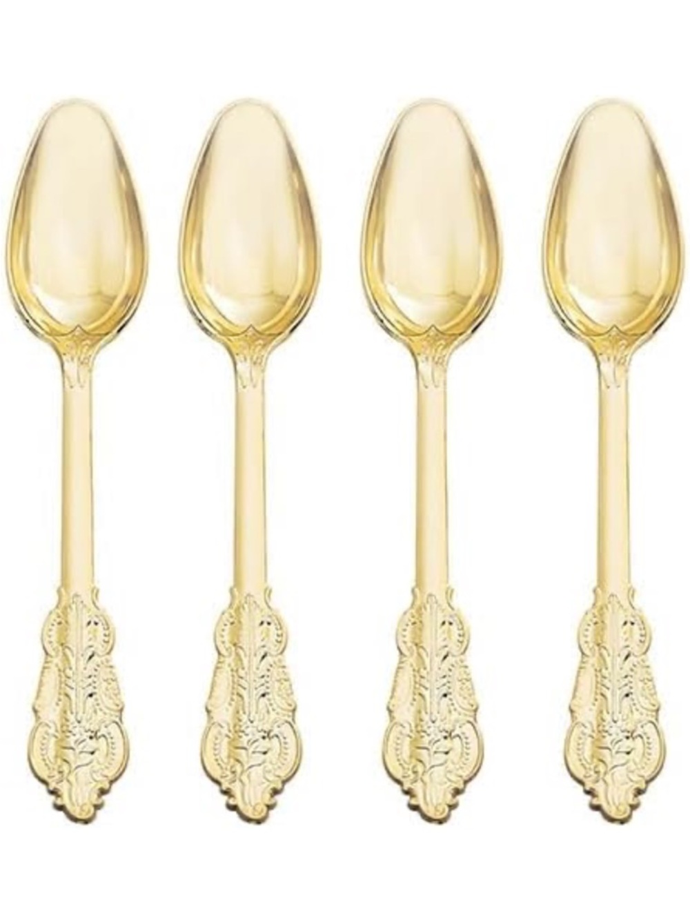 100 Elegant Gold Dessert Spoons